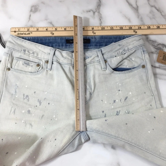 Cult Of Individuality Zen Mid Rise Skinny Jeans Womens 26 White Blue Denim‎ - Picture 7 of 13
